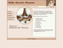 Tablet Screenshot of dallaschocolatefountains.com